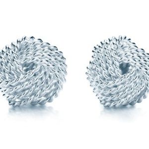 Tiffany Silver Knot Earrings